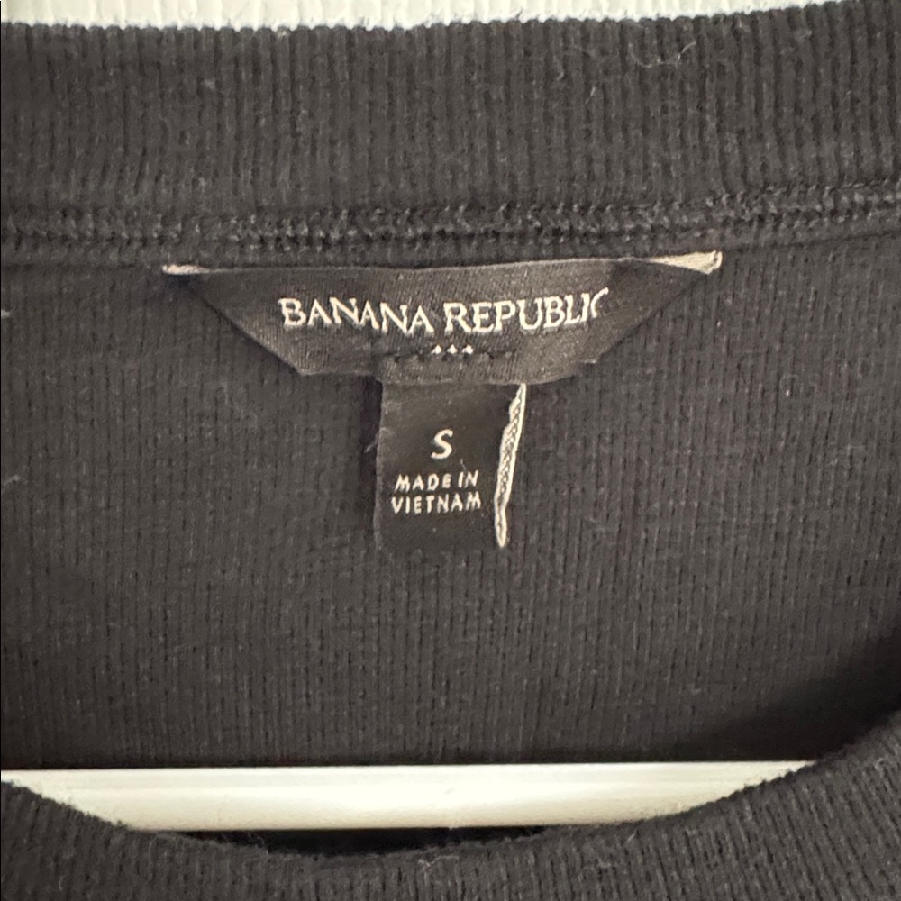 Banana Republic Ribbed Racer Tank- Black Small - Picture 3 of 5